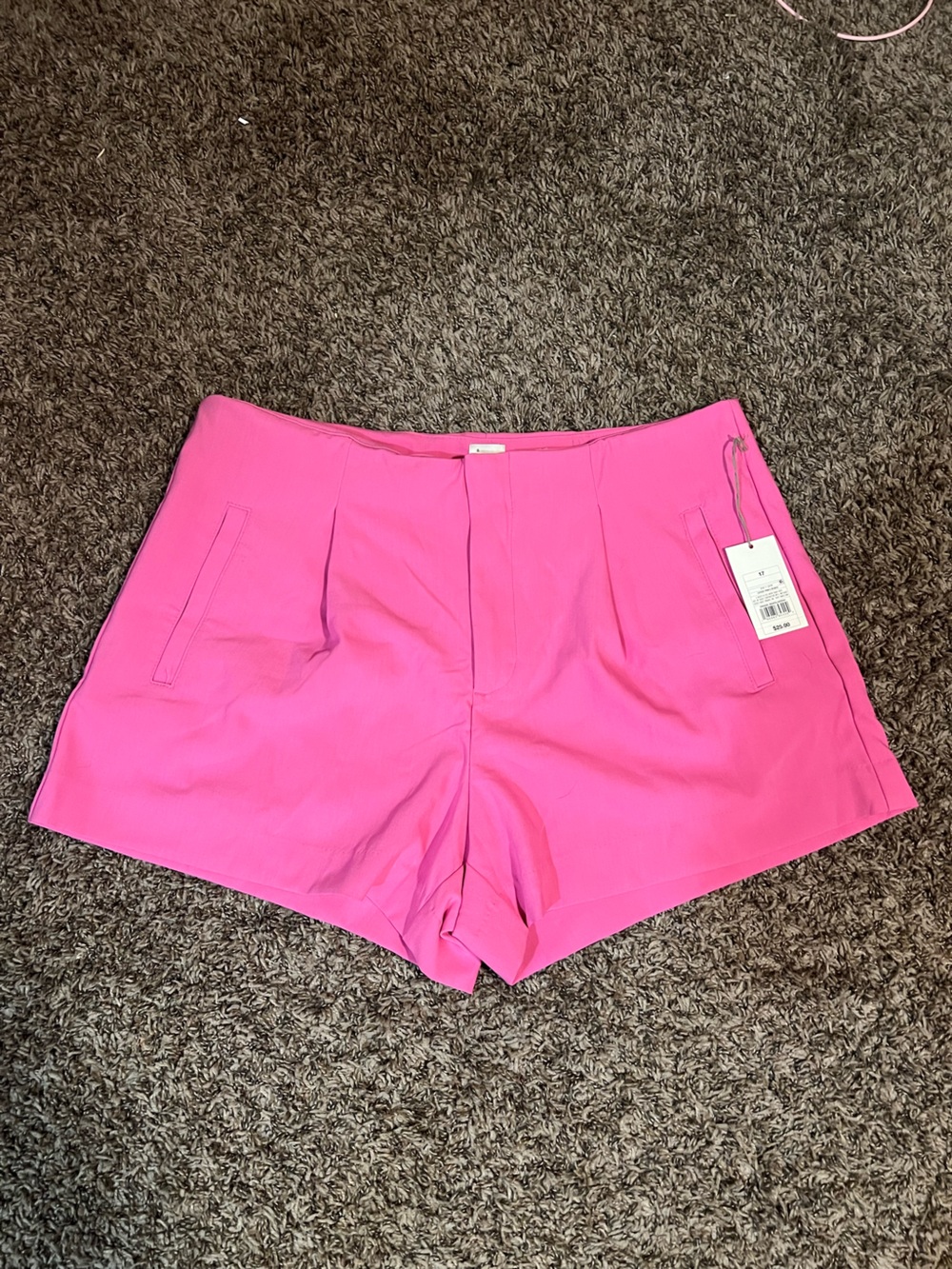 NWT - Hot Pink Tailored Trouser Shorts Women’s XXL, Size 17